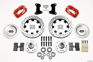 Wilwood 12.19" 4-piston Kit Drilled/Slotted/Red